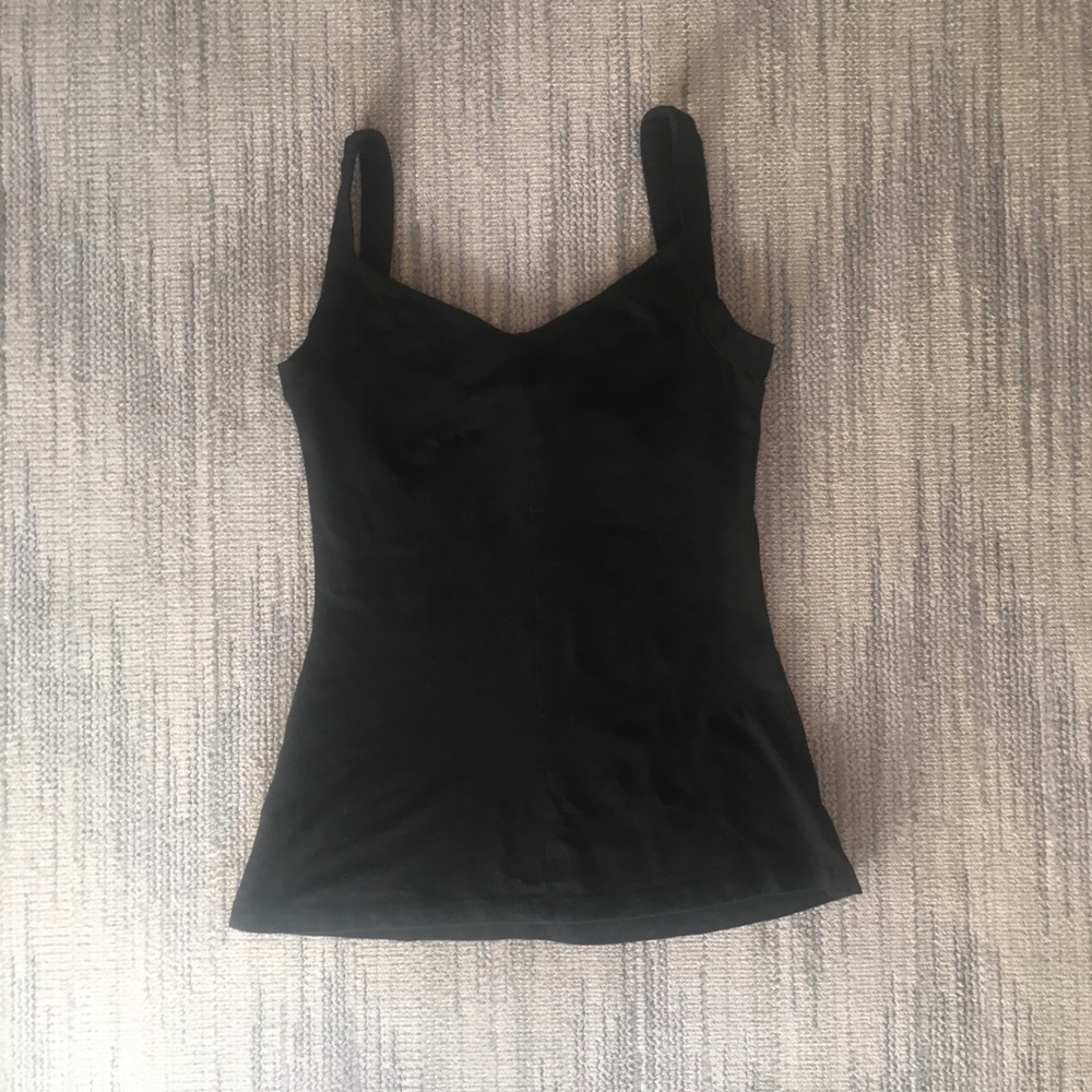 Express Black Ruched Front Tank Top - Picture 2 of 2